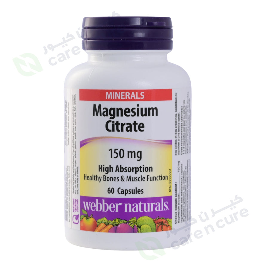 Webber Naturals Magnesium Citrate 150mg Cap