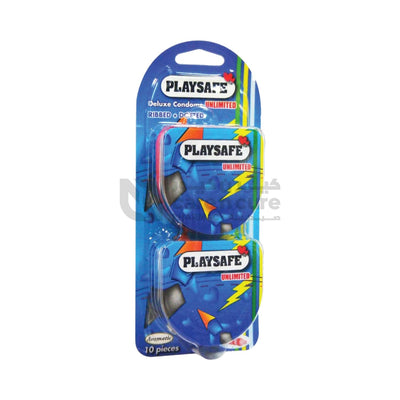 Playsafe Easy Pack Ribbed + Dotted Condom 10 Pieces