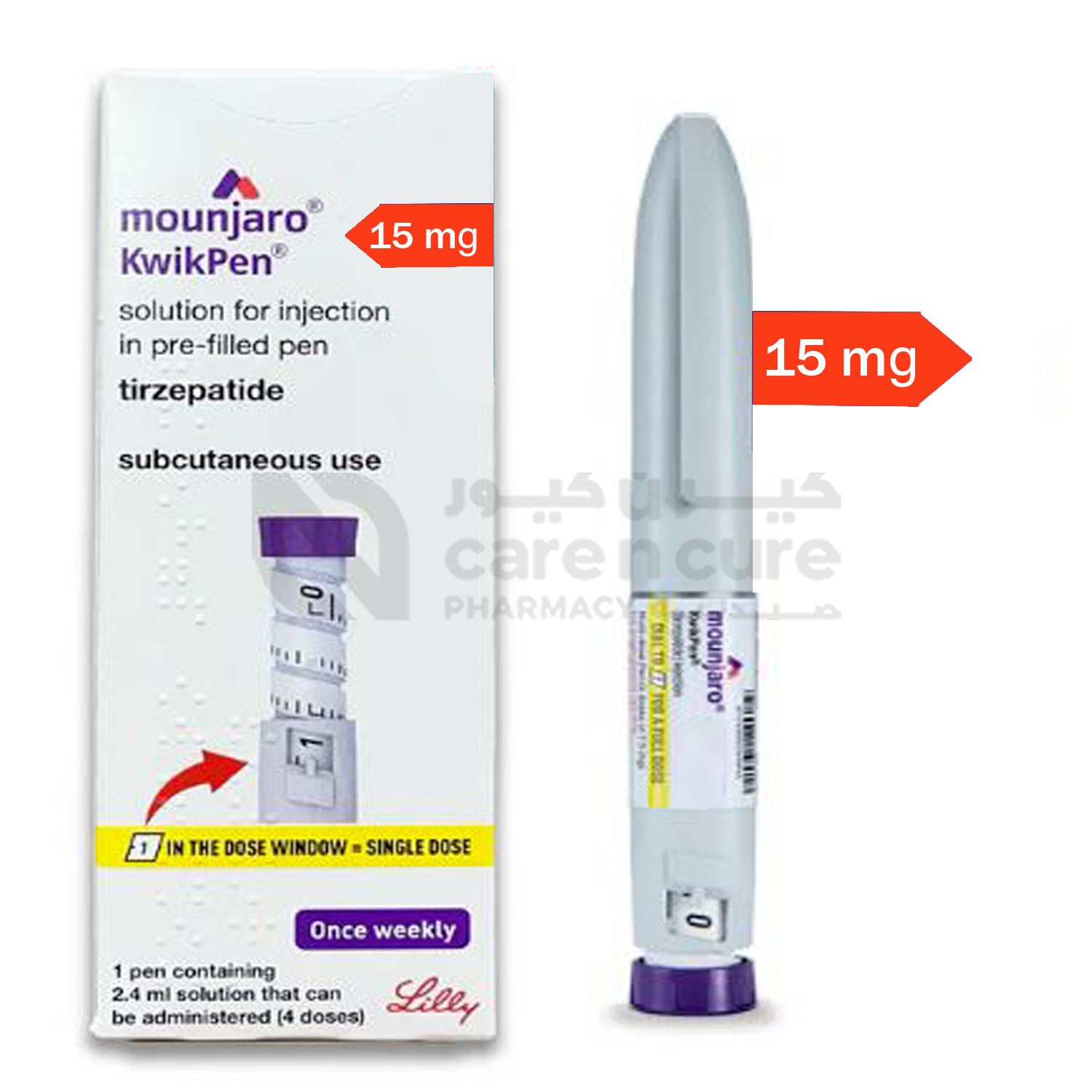 mounjaro tirzepatide price lebanon Mounjaro Kwikpen 15 mg/0.6ml Pre-Filled Pen 1 Piece (4 Dose)