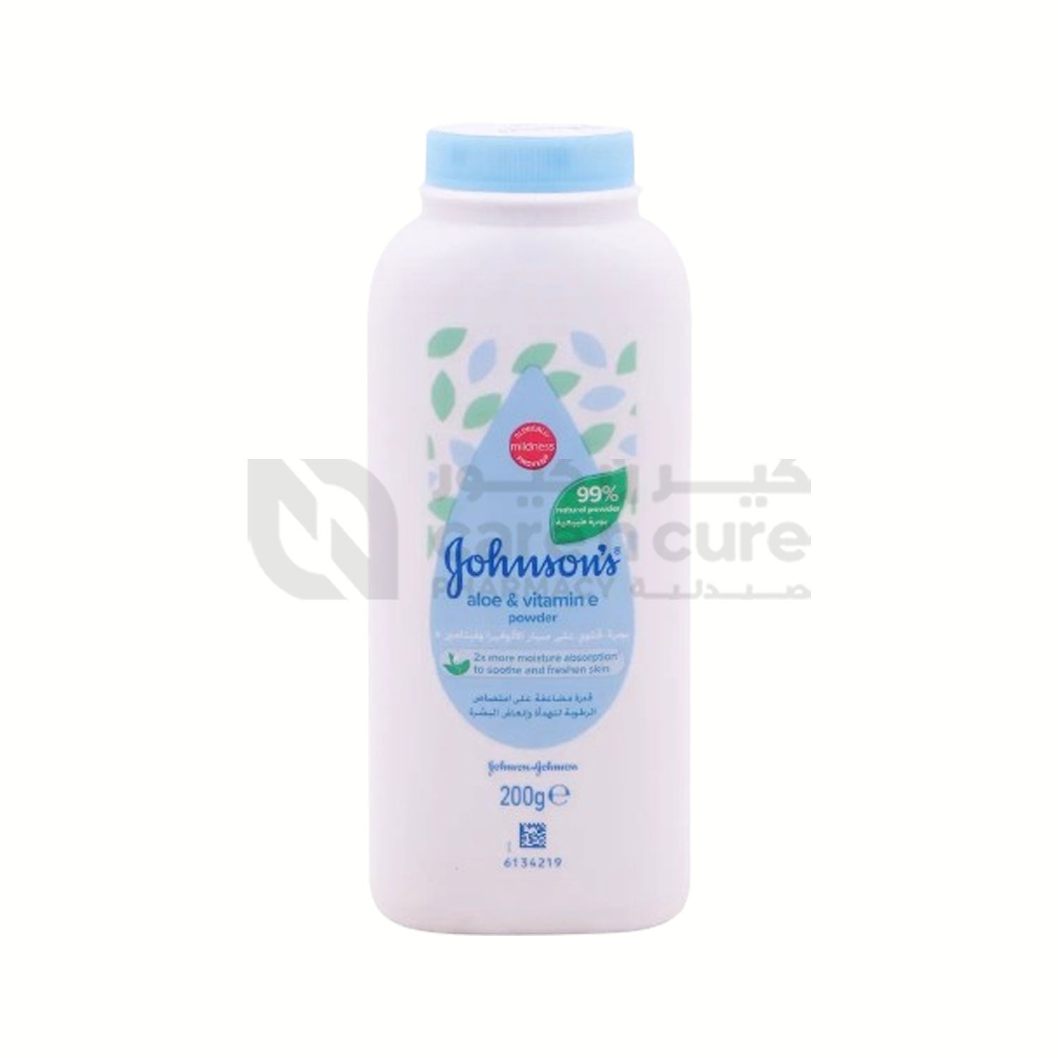 Buy Johnson's Baby Powder Aloe Vitamin E 200 gm Online in Qatar