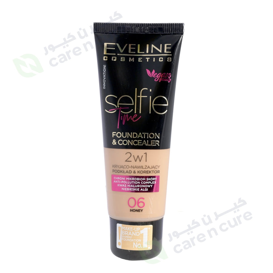 Eveline Selfie Time Foundation And Concealer 06 Honey 30 ml