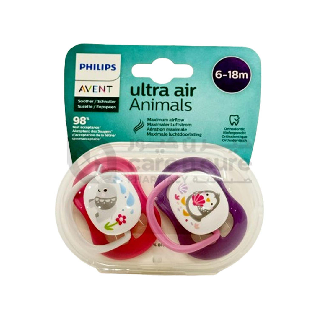 Philips Avent SCF080/08 Soother Ortho 6-18Months Girl ELEP/PENG