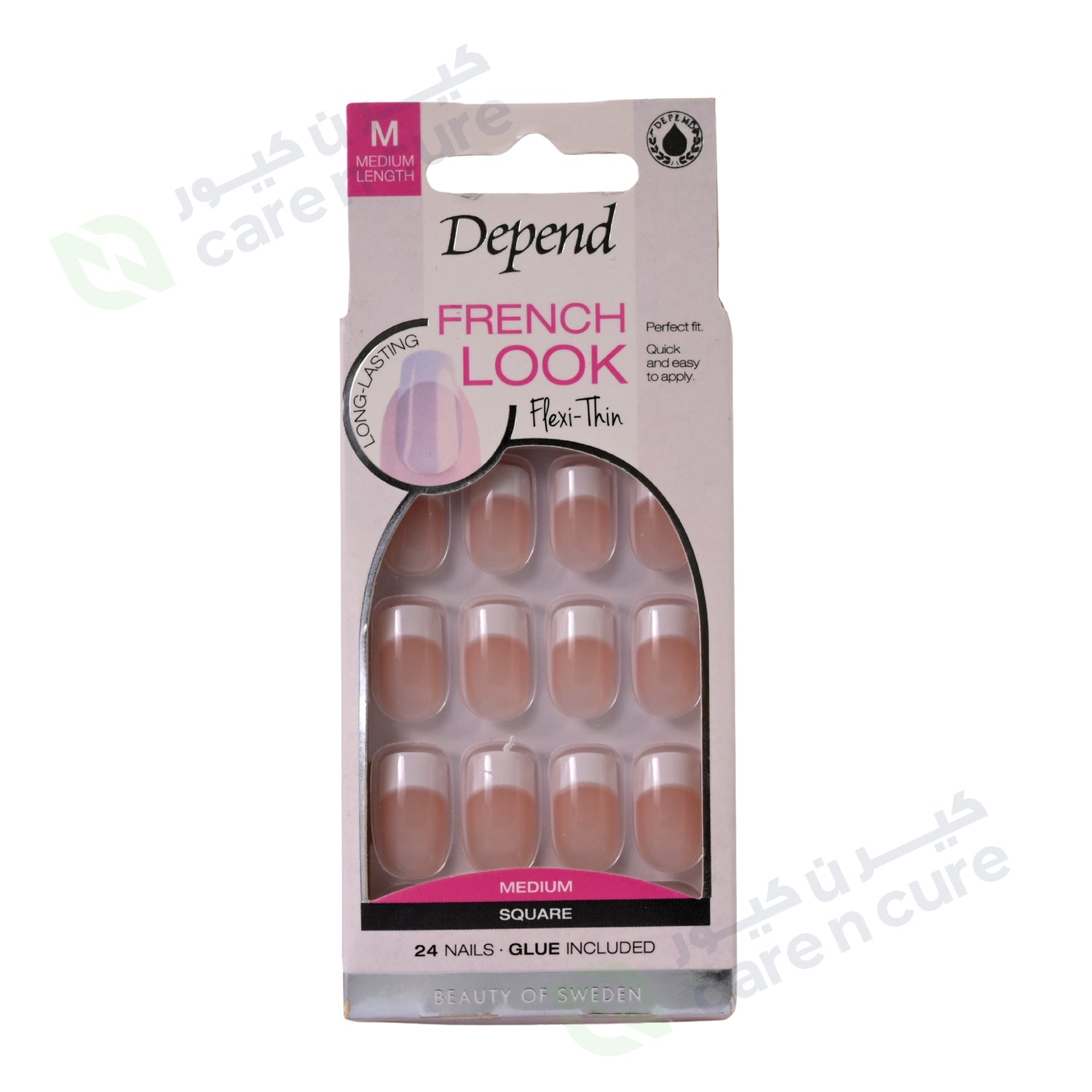 Depend Nail French Look Beige Kort Sq main image 1