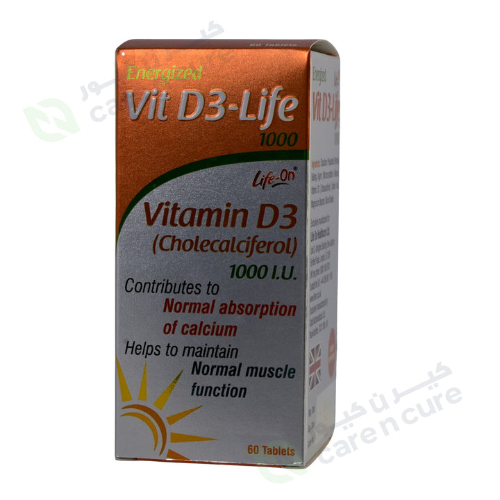 Life On Vit D3 1000iu 60 Pieces