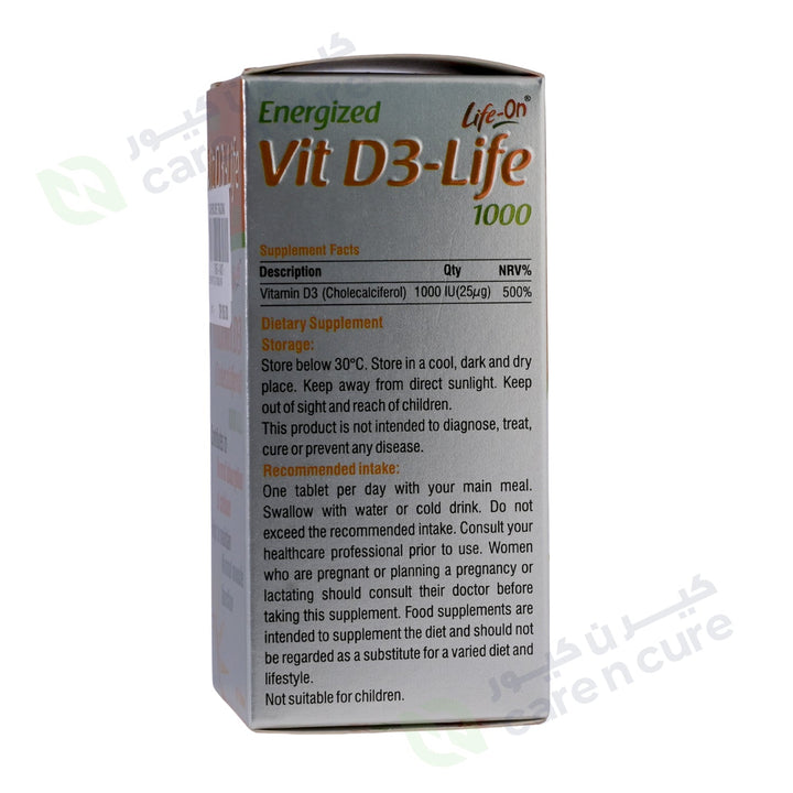 Life On Vit D3 1000iu 60 Pieces