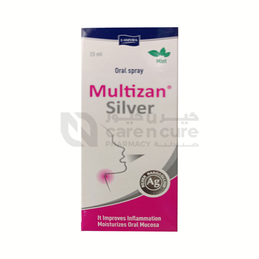 Multizan Silver Immune Oral Throat Spray (Mint) 25 ml