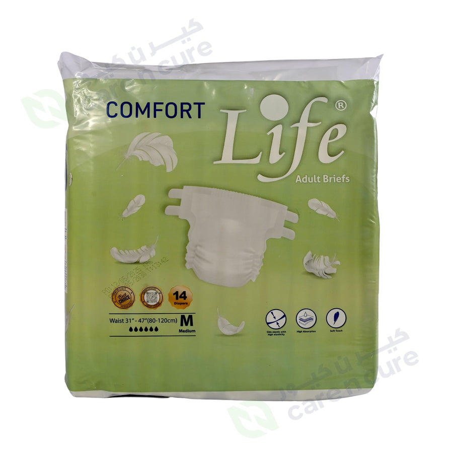 Life Adult Diapers Comfort 14 Pieces Medium #1106
