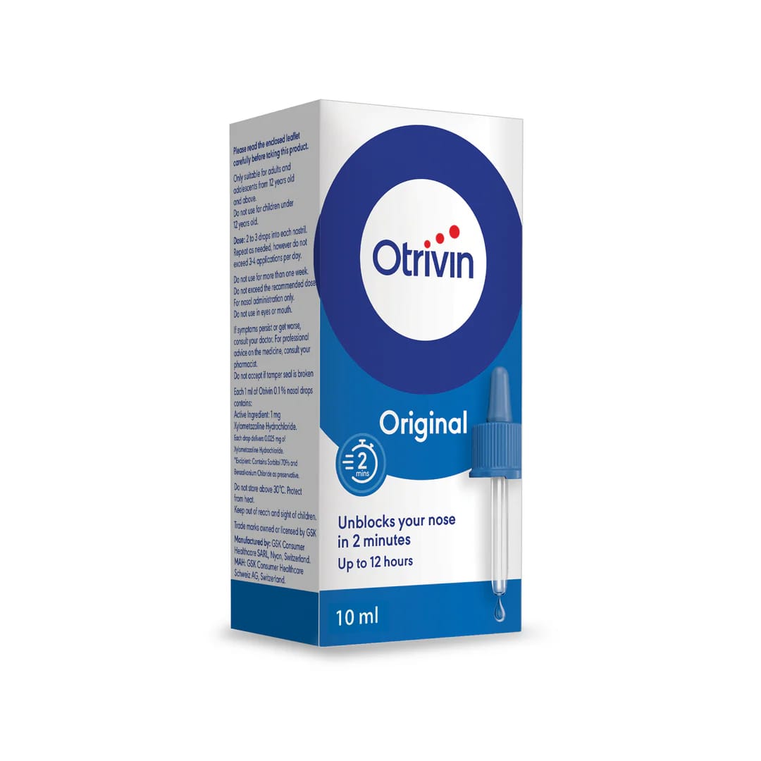 Otrivin 0.1% Nasal Drops Adult 10ml