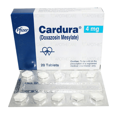 Cardura 4mg Tablets 20's