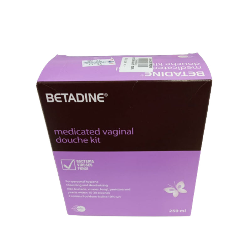 Betadine medicated vaginal douche kit 250 ml