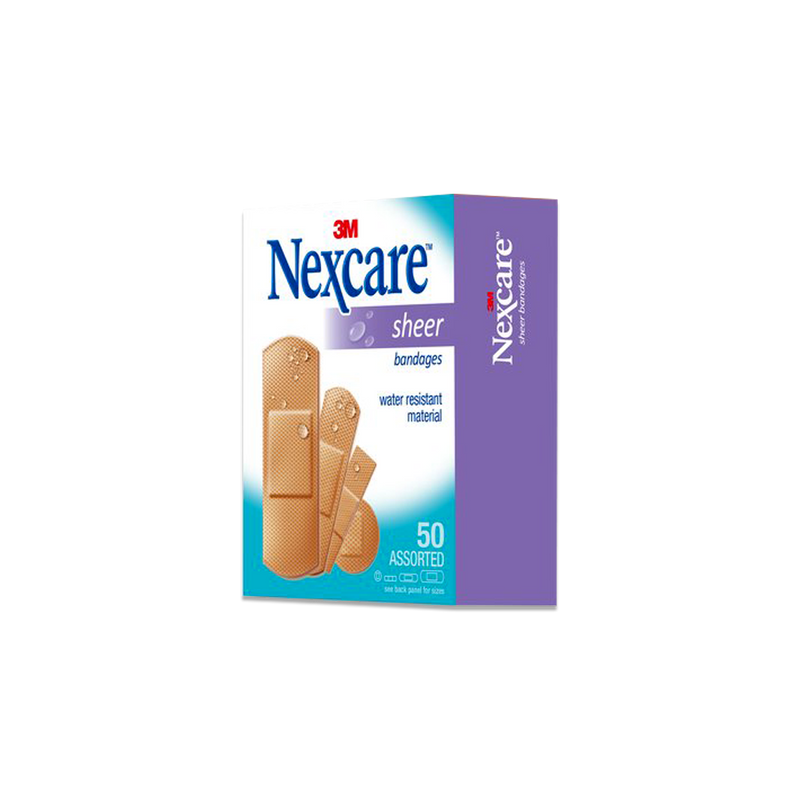 Nexcare Sheer Bandage Asrt 50 Pcs 