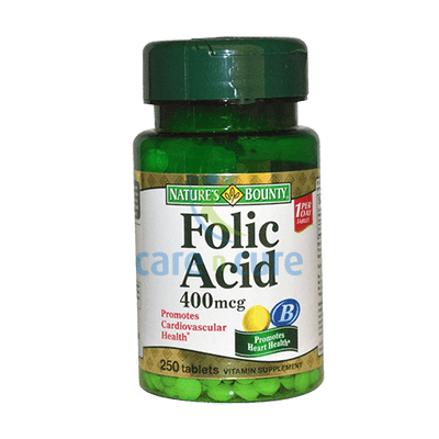 Nature's Bounty Folic Acid 400 mg Tablets 250's