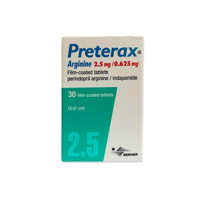 Preterax Argnin 2.5/0.625 mg Tablets 30S