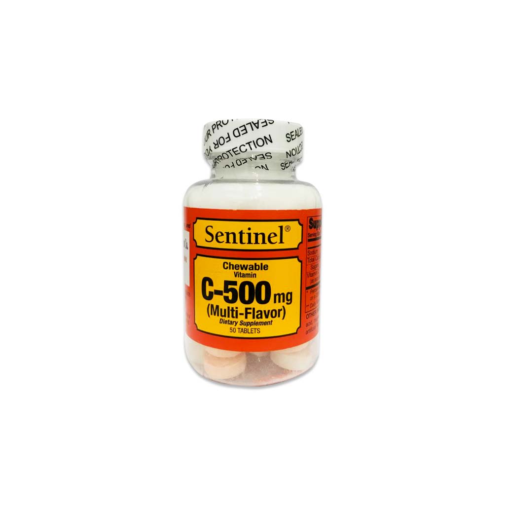 Sentinel Vit C 500 (Multi-Flav) Chewable Tablets 50's