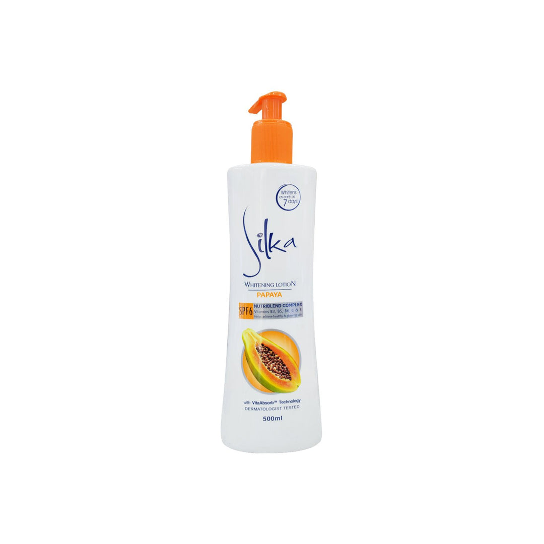 Silka Papaya Whiten Lotion 500ml Spf6 W/Pump