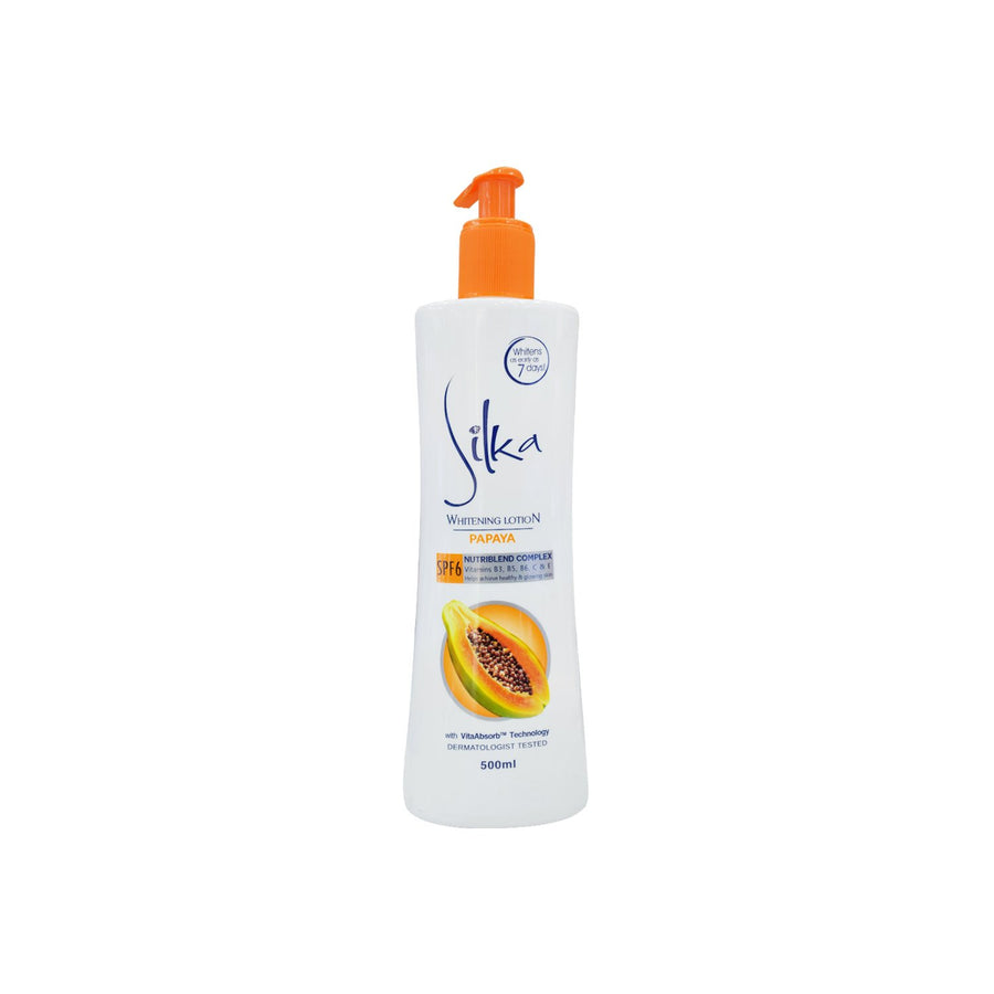 Silka Papaya Whiten Lotion 500ml Spf6 W/Pump