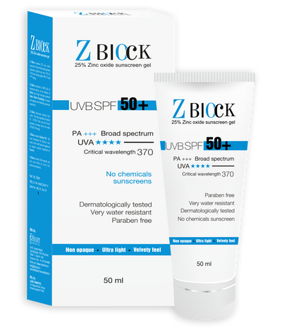 Ethicare Z Block Spf50+ Sunscreen Gel 50 gm