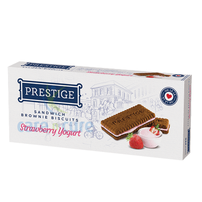 Prestige Sandwich Brownie Biscuits Strw Ygrt 153 gm 
