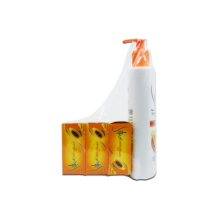 Silka Papaya Lotion 500ml + Silka Papaya Soap 135gm 3'S Offer