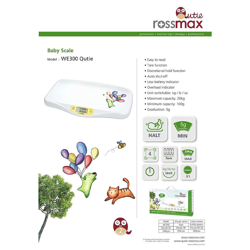 Rossmax Electronic Baby Weighing Scale WE300 Qutie