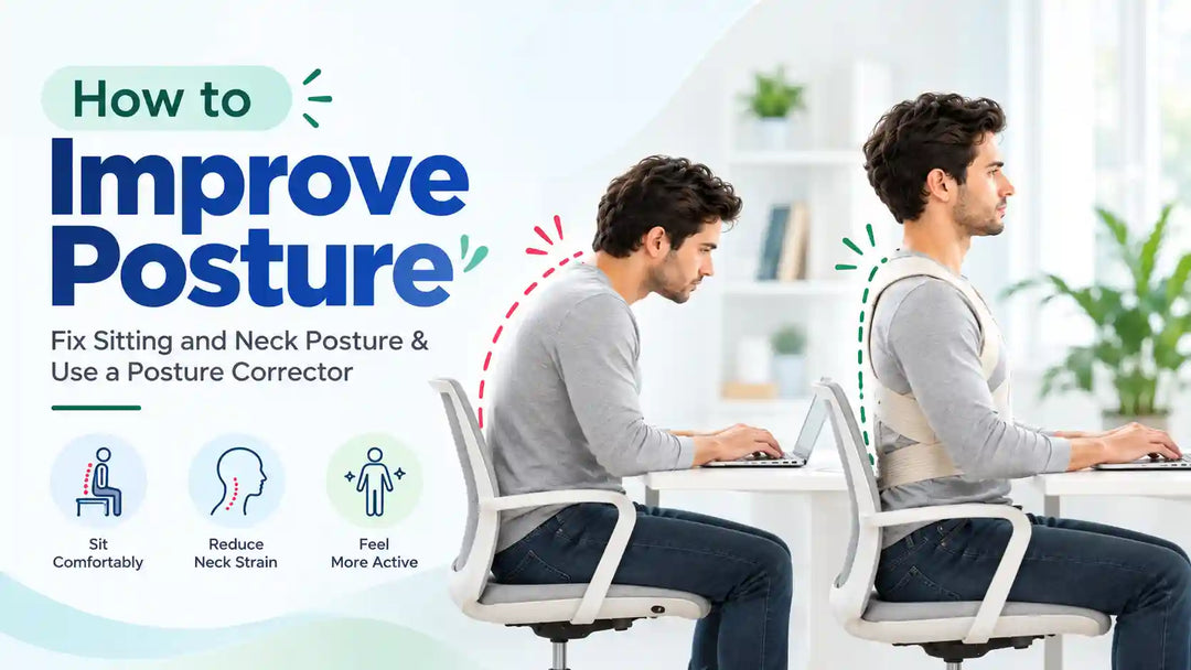 How to improve posture. Fix sitting posture and Neck Posture & Use a Psoture Corrector