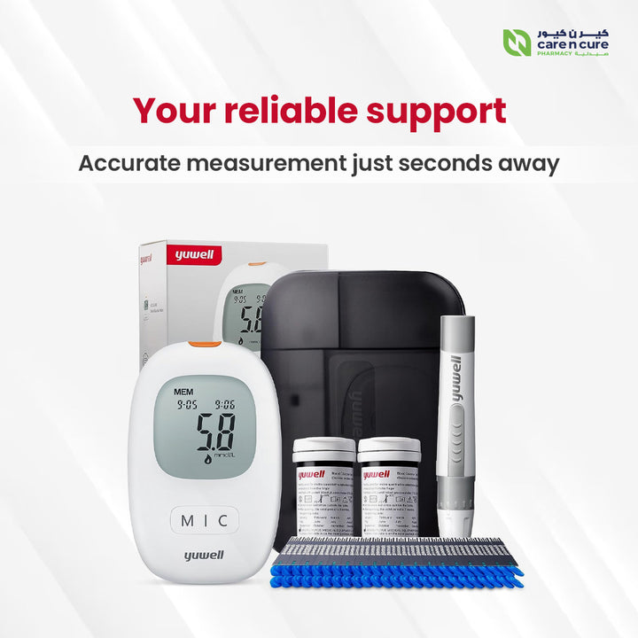 Yuwell Glucometer +50 X 2 Strips+2 Lancet Offer