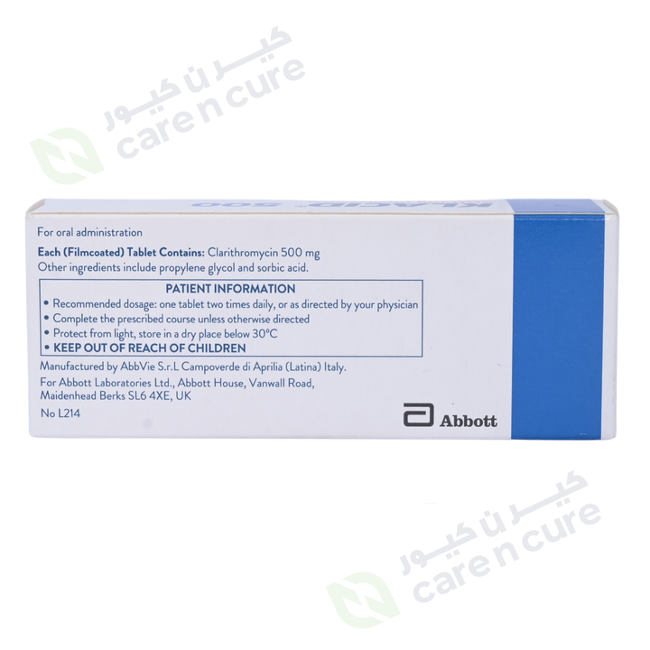 Klacid 500mg Tablets 20S (Original Prescription Is Mandatory Upon Delivery)
