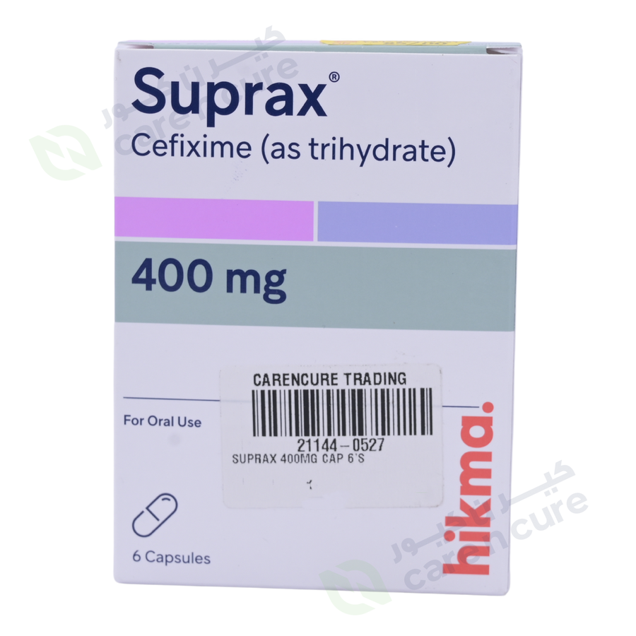 Suprax 400 mg Capsule 6 Pieces (Original Prescription Is Mandatory Upon Delivery)