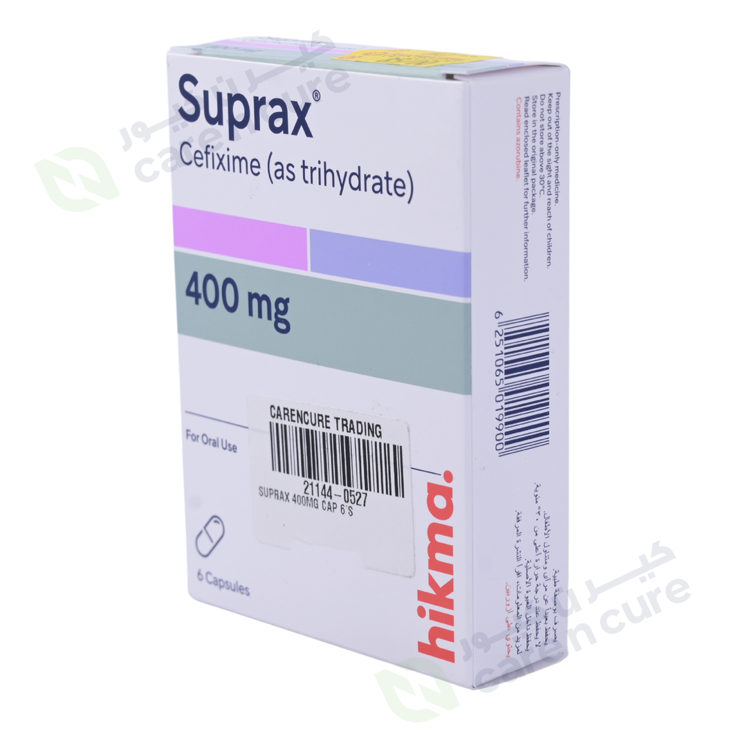 Suprax 400 mg Capsule 6 Pieces (Original Prescription Is Mandatory Upon Delivery)