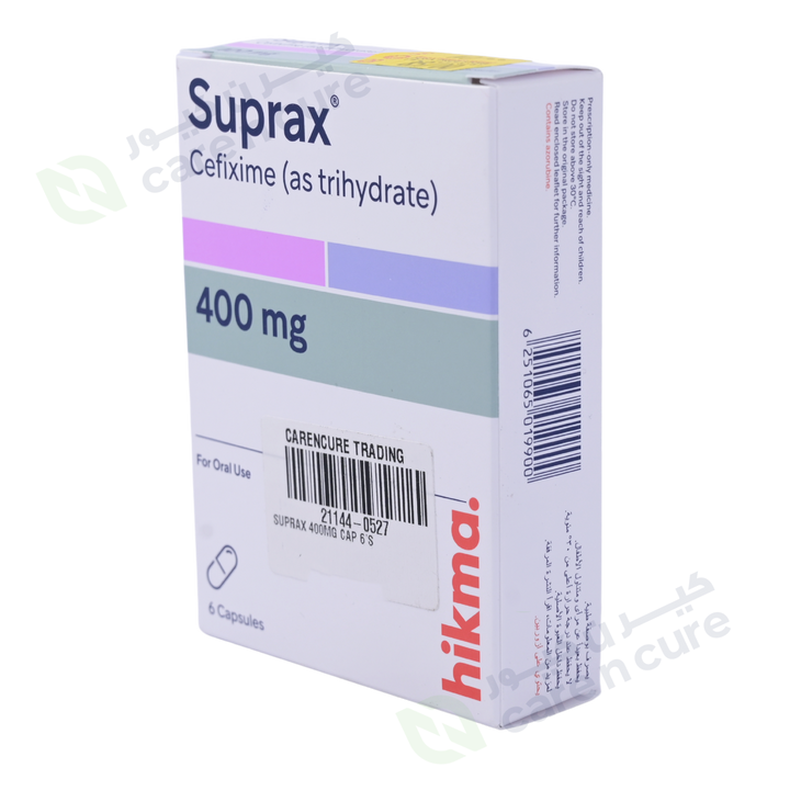 Suprax 400 mg Capsule 6 Pieces (Original Prescription Is Mandatory Upon Delivery)