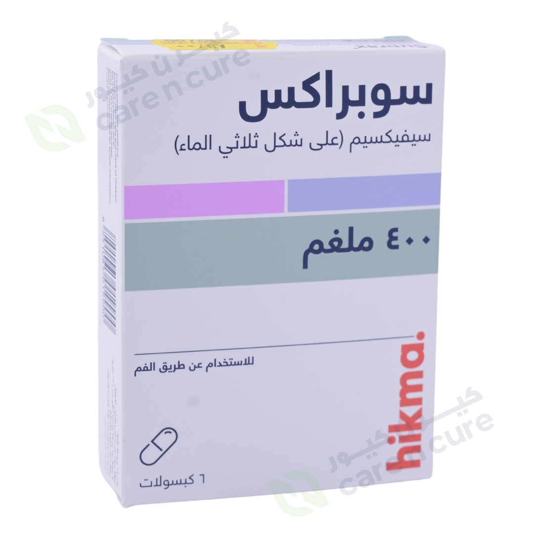 Suprax 400 mg Capsule 6 Pieces (Original Prescription Is Mandatory Upon Delivery)