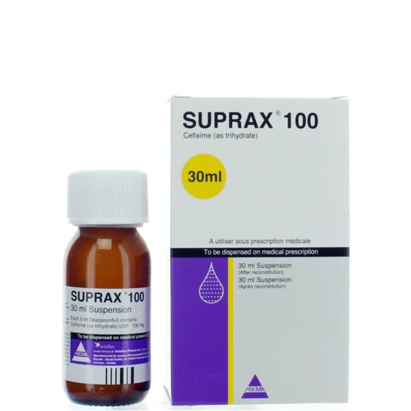 Suprax 100mg Suspension 30ml (Original Prescription Is Mandatory Upon Delivery)