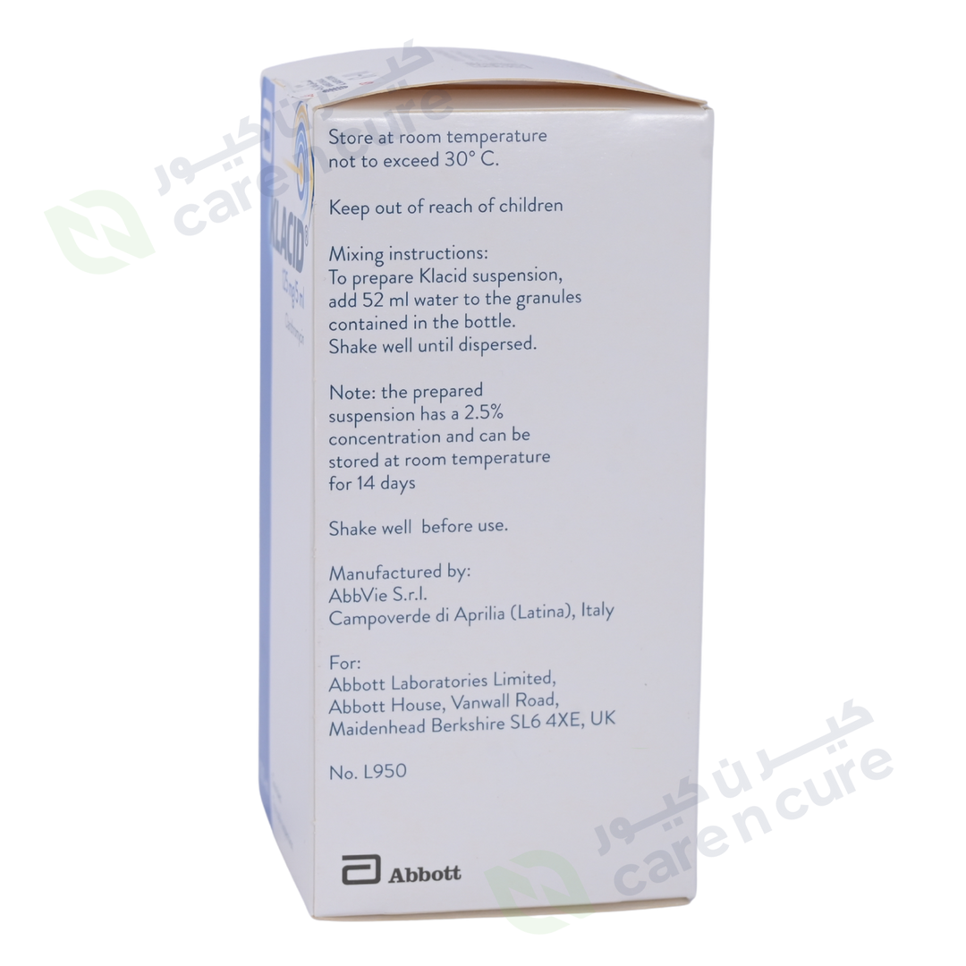 Klacid 125mg Granule 100ml (Original Prescription Is Mandatory Upon Delivery)