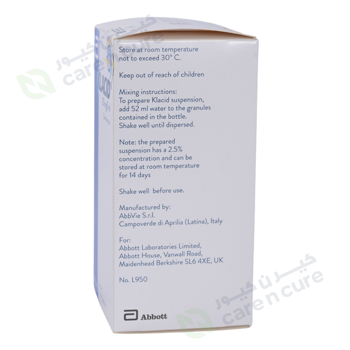 Klacid 125mg Granule 100ml (Original Prescription Is Mandatory Upon Delivery)