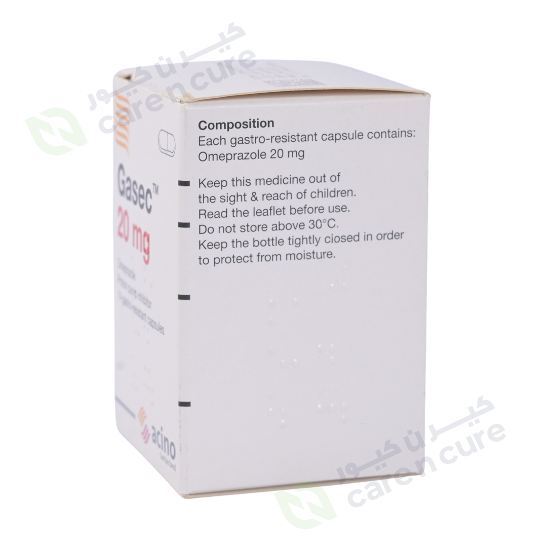 Gasec 20 mg Tablet 14 Pieces