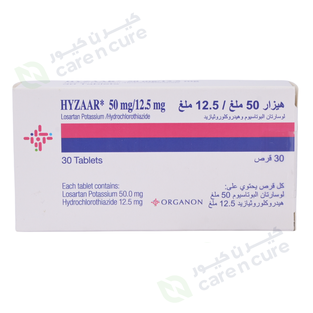 Hyzaar 50/12.5mg Tablets 30 Pieces