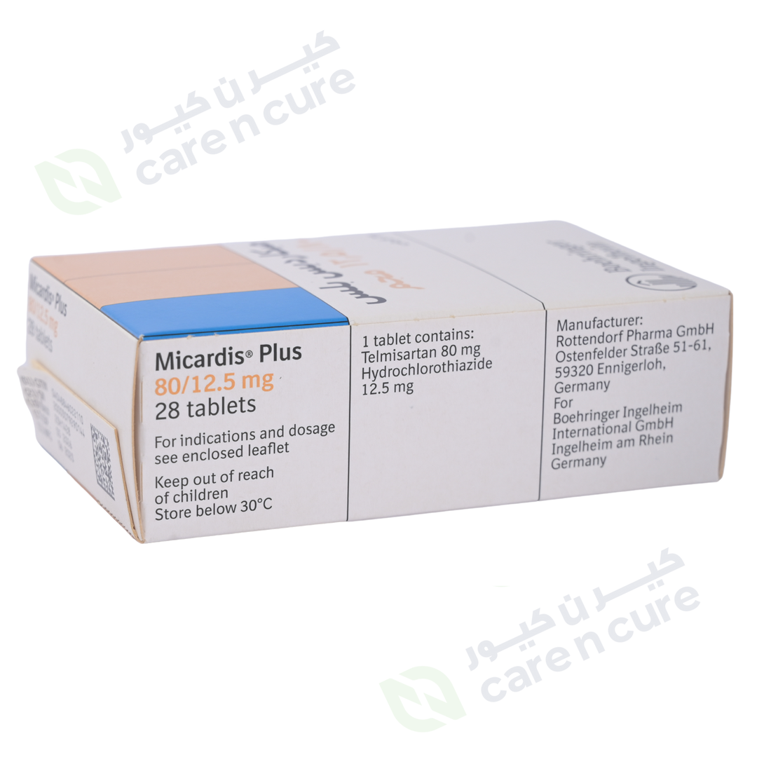 Micardis Plus 80/12.5mg Tablets 28 Pieces