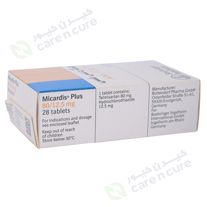 Micardis Plus 80/12.5mg Tablets 28 Pieces