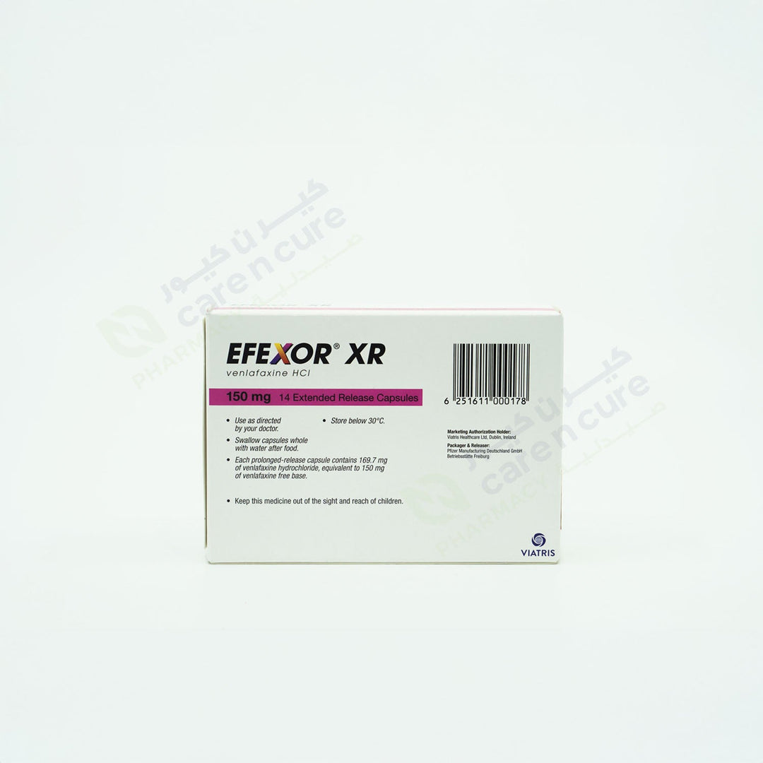 Efexor Xr 150mg Capsules 14 Pieces (Original Prescription Is Mandatory Upon Delivery) Efexor Xr 150mg Capsules 14 Pieces (Original Prescription Is Mandatory Upon Delivery)
