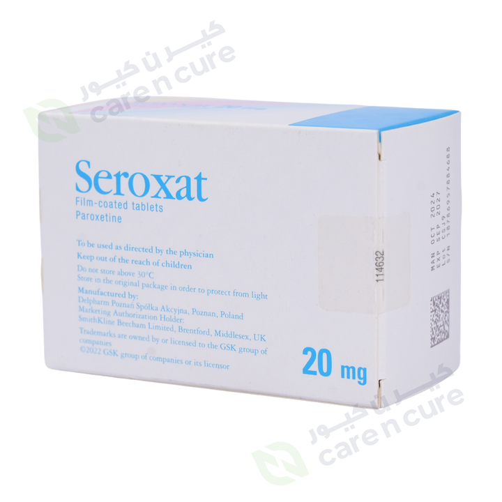 Seroxat 20mg Tablets 30 Pieces (Original Prescription Is Mandatory Upon Delivery)