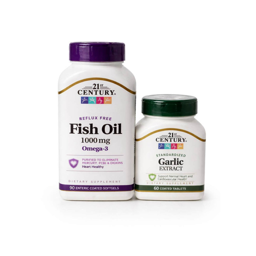 21St Century Fish Oil 1000Mg 90'S + Garlic Extract 60'S Combo Offer