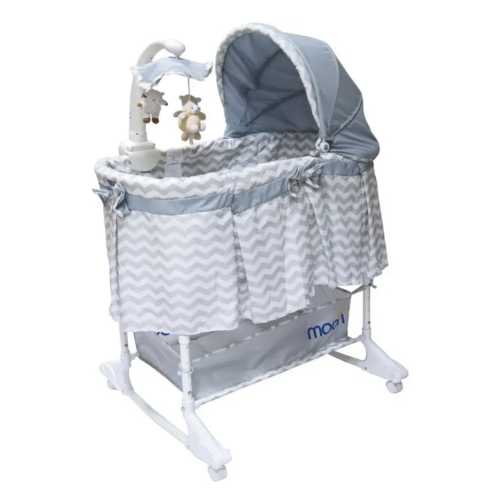 Moon Soffy - 4 In 1 Convertible Cradle - Grey Line