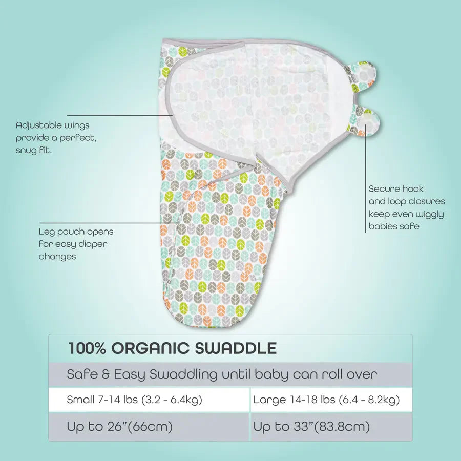 Moon Organic Swaddler-Grey L