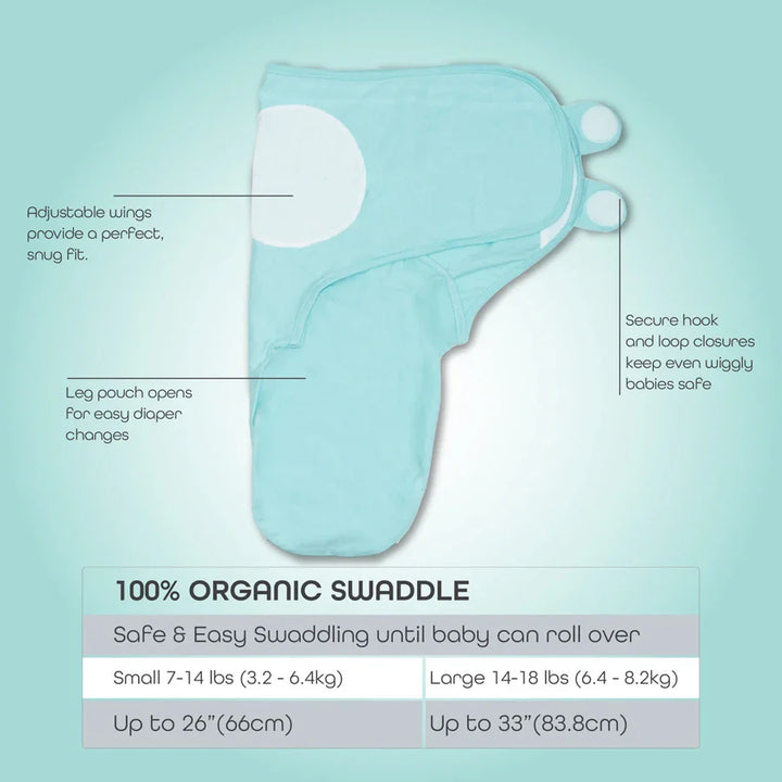 Moon Organic Swaddler-Blue S