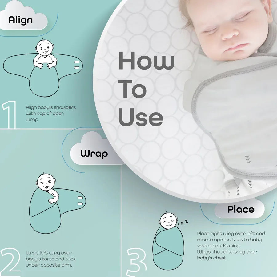 Moon Organic Swaddler-Blue S