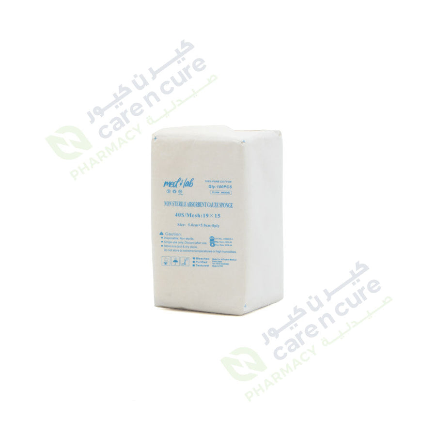 Med Lab Gauze Sponges 5cmx5cm-100