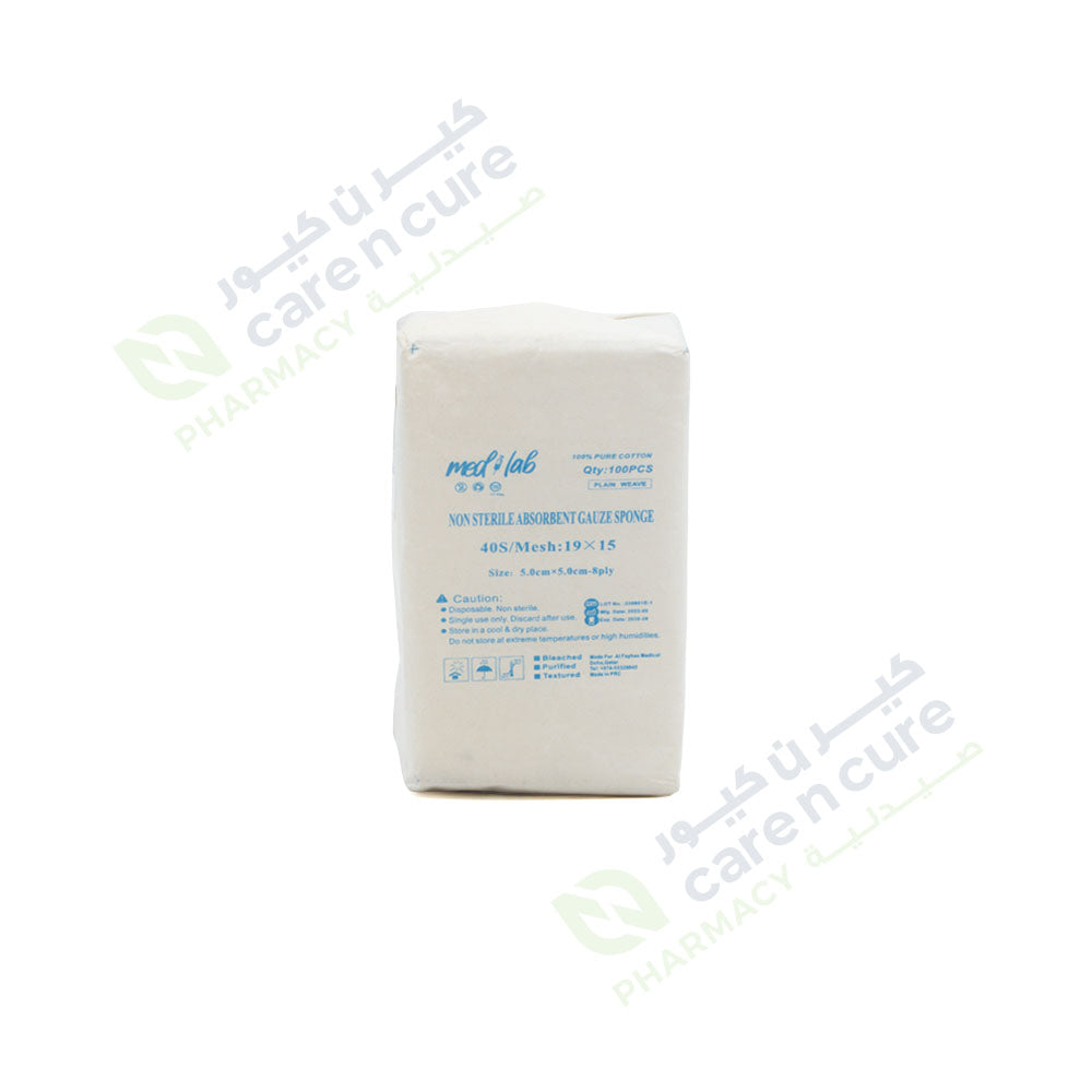 Med Lab Gauze Sponges 5cmx5cm-100