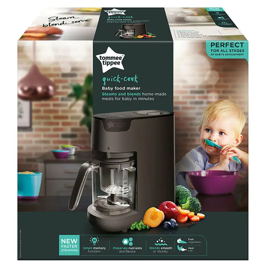 Tommee Tippee Quick Cook Baby Food Steamer Blender (Black) Tommee Tippee Quick Cook Baby Food Steamer Blender (Black)