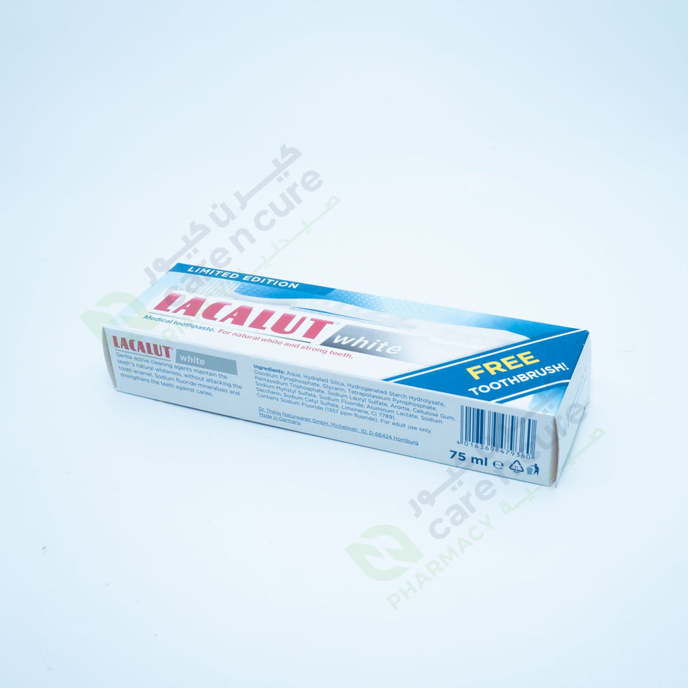 Lacalut White T/P 75 ml+ Free White Brush