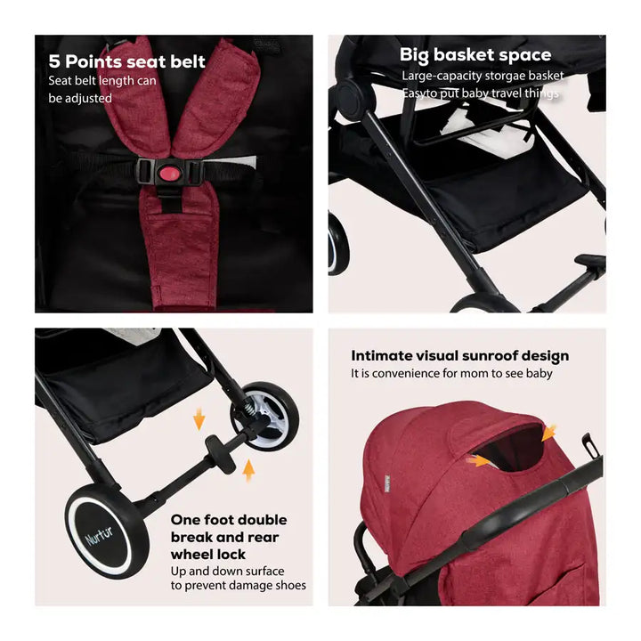Nurtur - Bravo Travel Stroller (Red)